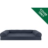 image:imageFurHaven Dog Bed Cover Replacement SofaStyle Design with Soft Quilted Sleep Surface for Cozy Comfort Machine Washable Jumbo Plus XXL Quilted Fabric Navy BlueIron Gray