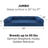 image:imageFurHaven Dog Bed Cover Replacement SofaStyle Design with Soft Quilted Sleep Surface for Cozy Comfort Machine Washable Jumbo Plus XXL Quilted Fabric Navy BlueNavy