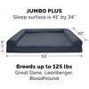 image:imageFurHaven Dog Bed Cover Replacement SofaStyle Design with Soft Quilted Sleep Surface for Cozy Comfort Machine Washable Jumbo Plus XXL Quilted Fabric Navy BlueIron Gray