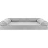 image:imageFurHaven Dog Bed Cover Replacement SofaStyle Design with Soft Quilted Sleep Surface for Cozy Comfort Machine Washable Jumbo Plus XXL Quilted Fabric Navy BlueSilver Gray