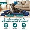 image:imageFurHaven Dog Bed Cover Replacement SofaStyle Design with Soft Quilted Sleep Surface for Cozy Comfort Machine Washable Jumbo Plus XXL Quilted Fabric Navy BlueNavy