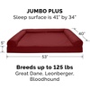 image:imageFurHaven Dog Bed Cover Replacement SofaStyle Design with Soft Quilted Sleep Surface for Cozy Comfort Machine Washable Jumbo Plus XXL Quilted Fabric Navy BlueWine Red