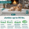 image:imageFurHaven Dog Bed Liner for Large Dogs WaterResistant Foam Protector with Quiet NoCrinkle Cover Design Easy to Clean Jumbo XL Coated Polyester WhiteWhite