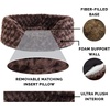 image:imageFurHaven Dog Bed for Small Dogs Oval Lounger with Soft Pillow Cushion Insert for Cozy Comfort Removable Washable Cover Small Faux Fur amp Suede GrayPeluche chocolate