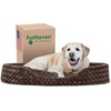 image:imageFurHaven Dog Bed for Small Dogs Oval Lounger with Soft Pillow Cushion Insert for Cozy Comfort Removable Washable Cover Small Faux Fur amp Suede GrayPlush Chocolate