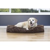 image:imageFurHaven Dog Bed for Small Dogs Oval Lounger with Soft Pillow Cushion Insert for Cozy Comfort Removable Washable Cover Small Faux Fur amp Suede GrayPlush Chocolate