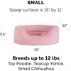 image:imageFurHaven Dog Bed for Small Dogs Oval Lounger with Soft Pillow Cushion Insert for Cozy Comfort Removable Washable Cover Small Faux Fur amp Suede GrayPlush Pink