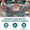 image:imageFurHaven Dog Bed for Small Dogs Oval Lounger with Soft Pillow Cushion Insert for Cozy Comfort Removable Washable Cover Small Faux Fur amp Suede GrayTwo Tone Gray