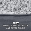 image:imageFurHaven Dog Bed for Small Dogs Oval Lounger with Soft Pillow Cushion Insert for Cozy Comfort Removable Washable Cover Small Faux Fur amp Suede GrayTwo Tone Gray