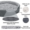 image:imageFurHaven Dog Bed for Small Dogs Oval Lounger with Soft Pillow Cushion Insert for Cozy Comfort Removable Washable Cover Small Faux Fur amp Suede GrayTwo Tone Gray
