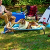 image:imageFurHaven Elevated Dog Bed Cooling Raised Pet Cot with Breathable Mesh Durable Steel Frame IndoorOutdoor Use Easy Assembly Jumbo XL Nylon Mesh with Steel Frame Graphite GrayCapri Blue