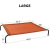 image:imageFurHaven Elevated Dog Bed Cooling Raised Pet Cot with Breathable Mesh Durable Steel Frame IndoorOutdoor Use Easy Assembly Jumbo XL Nylon Mesh with Steel Frame Graphite GrayTerracotta Red