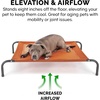 image:imageFurHaven Elevated Dog Bed Cooling Raised Pet Cot with Breathable Mesh Durable Steel Frame IndoorOutdoor Use Easy Assembly Jumbo XL Nylon Mesh with Steel Frame Graphite GrayTerracotta Red