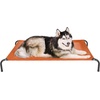 image:imageFurHaven Elevated Dog Bed Cooling Raised Pet Cot with Breathable Mesh Durable Steel Frame IndoorOutdoor Use Easy Assembly Jumbo XL Nylon Mesh with Steel Frame Graphite GrayTerracotta Red