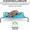 image:imageFurHaven Elevated Dog Bed Cooling Raised Pet Cot with Breathable Mesh Durable Steel Frame IndoorOutdoor Use Easy Assembly Jumbo XL Nylon Mesh with Steel Frame Graphite GrayCapri Blue