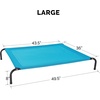 image:imageFurHaven Elevated Dog Bed Cooling Raised Pet Cot with Breathable Mesh Durable Steel Frame IndoorOutdoor Use Easy Assembly Jumbo XL Nylon Mesh with Steel Frame Graphite GrayCapri Blue