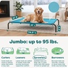 image:imageFurHaven Elevated Dog Bed Cooling Raised Pet Cot with Breathable Mesh Durable Steel Frame IndoorOutdoor Use Easy Assembly Jumbo XL Nylon Mesh with Steel Frame Graphite GrayCapri Blue