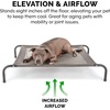 image:imageFurHaven Elevated Dog Bed Cooling Raised Pet Cot with Breathable Mesh Durable Steel Frame IndoorOutdoor Use Easy Assembly Jumbo XL Nylon Mesh with Steel Frame Graphite GrayGraphite Gray