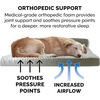 image:imageFurHaven Orthopedic Dog Bed for Large Dogs LShaped Chaise Mattress with Orthopedic Egg Crate amp Solid Orthopedic Foam Base for Joint Support Washable Cover Jumbo XL Faux Fur amp Suede Dark SageDark Sage