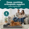 image:imageFurHaven Orthopedic Dog Bed for Large Dogs LShaped Chaise Mattress with Orthopedic Egg Crate amp Solid Orthopedic Foam Base for Joint Support Washable Cover Jumbo XL Faux Fur amp Suede Dark SagePlatinum Gray
