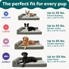 image:imageFurHaven Orthopedic Dog Bed for Large Dogs LShaped Chaise Mattress with Orthopedic Egg Crate amp Solid Orthopedic Foam Base for Joint Support Washable Cover Jumbo XL Faux Fur amp Suede Dark SageDeep Sapphire
