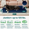 image:imageFurHaven Orthopedic Dog Bed for Large Dogs LShaped Chaise Mattress with Orthopedic Egg Crate amp Solid Orthopedic Foam Base for Joint Support Washable Cover Jumbo XL Faux Fur amp Suede Dark SageDeep Sapphire