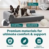 image:imageFurHaven Orthopedic Dog Bed for Large Dogs LShaped Chaise Mattress with Orthopedic Egg Crate amp Solid Orthopedic Foam Base for Joint Support Washable Cover Jumbo XL Faux Fur amp Suede Dark SageStone Gray