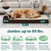 image:imageFurHaven Orthopedic Dog Bed for Large Dogs LShaped Chaise Mattress with Orthopedic Egg Crate amp Solid Orthopedic Foam Base for Joint Support Washable Cover Jumbo XL Faux Fur amp Suede Dark SageEspresso