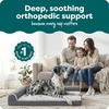 image:imageFurHaven Orthopedic Dog Bed for Large Dogs LShaped Chaise Mattress with Orthopedic Egg Crate amp Solid Orthopedic Foam Base for Joint Support Washable Cover Jumbo XL Faux Fur amp Suede Dark SageStone Gray