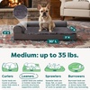 image:imageFurHaven Orthopedic Dog Bed for Large Dogs LShaped Chaise Mattress with Orthopedic Egg Crate amp Solid Orthopedic Foam Base for Joint Support Washable Cover Jumbo XL Faux Fur amp Suede Dark SagePlatinum Gray