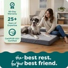 image:imageFurHaven Orthopedic Dog Bed for Large Dogs LShaped Chaise Mattress with Orthopedic Egg Crate amp Solid Orthopedic Foam Base for Joint Support Washable Cover Jumbo XL Faux Fur amp Suede Dark SageStone Gray