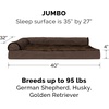 image:imageFurHaven Orthopedic Dog Bed for Large Dogs LShaped Chaise Mattress with Orthopedic Egg Crate amp Solid Orthopedic Foam Base for Joint Support Washable Cover Jumbo XL Faux Fur amp Suede Dark SageDino Toy  Sable Brown