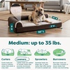 image:imageFurHaven Orthopedic Dog Bed for Large Dogs LShaped Chaise Mattress with Orthopedic Egg Crate amp Solid Orthopedic Foam Base for Joint Support Washable Cover Jumbo XL Faux Fur amp Suede Dark SageEspresso