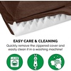 image:imageFurHaven Orthopedic Dog Bed for Large Dogs LShaped Chaise Mattress with Orthopedic Egg Crate amp Solid Orthopedic Foam Base for Joint Support Washable Cover Jumbo XL Faux Fur amp Suede Dark SageSable Brown