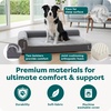image:imageFurHaven Orthopedic Dog Bed for Large Dogs LShaped Chaise Mattress with Orthopedic Egg Crate amp Solid Orthopedic Foam Base for Joint Support Washable Cover Jumbo XL Faux Fur amp Suede Dark SageStone Gray