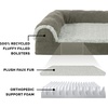 image:imageFurHaven Orthopedic Dog Bed for Large Dogs LShaped Chaise Mattress with Orthopedic Egg Crate amp Solid Orthopedic Foam Base for Joint Support Washable Cover Jumbo XL Faux Fur amp Suede Dark SageDark Sage