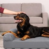 image:imageFurHaven Orthopedic Dog Bed for Large Dogs LShaped Chaise Mattress with Orthopedic Egg Crate amp Solid Orthopedic Foam Base for Joint Support Washable Cover Jumbo XL Faux Fur amp Suede Dark SageTitanium