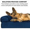 image:imageFurHaven Orthopedic Dog Bed for Large Dogs LShaped Chaise Mattress with Orthopedic Egg Crate amp Solid Orthopedic Foam Base for Joint Support Washable Cover Jumbo XL Faux Fur amp Suede Dark SageDeep Sapphire