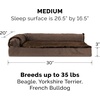 image:imageFurHaven Orthopedic Dog Bed for Large Dogs LShaped Chaise Mattress with Orthopedic Egg Crate amp Solid Orthopedic Foam Base for Joint Support Washable Cover Jumbo XL Faux Fur amp Suede Dark SageSable Brown