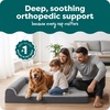 image:imageFurHaven Orthopedic Dog Bed for Large Dogs LShaped Chaise Mattress with Orthopedic Egg Crate amp Solid Orthopedic Foam Base for Joint Support Washable Cover Jumbo XL Faux Fur amp Suede Dark SageStone Gray