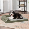 image:imageFurHaven Orthopedic Dog Bed for Large Dogs LShaped Chaise Mattress with Orthopedic Egg Crate amp Solid Orthopedic Foam Base for Joint Support Washable Cover Jumbo XL Faux Fur amp Suede Dark SageDark Sage