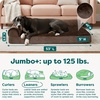 image:imageFurHaven Orthopedic Dog Bed for Large Dogs LShaped Chaise Mattress with Orthopedic Egg Crate amp Solid Orthopedic Foam Base for Joint Support Washable Cover Jumbo XL Faux Fur amp Suede Dark SageSable Brown