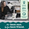 image:imageFurHaven Orthopedic Dog Bed for Large Dogs LShaped Chaise Mattress with Orthopedic Egg Crate amp Solid Orthopedic Foam Base for Joint Support Washable Cover Jumbo XL Faux Fur amp Suede Dark SageDeep Sapphire