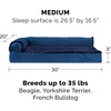 image:imageFurHaven Orthopedic Dog Bed for Large Dogs LShaped Chaise Mattress with Orthopedic Egg Crate amp Solid Orthopedic Foam Base for Joint Support Washable Cover Jumbo XL Faux Fur amp Suede Dark SageDeep Sapphire