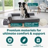 image:imageFurHaven Orthopedic Dog Bed for Large Dogs LShaped Chaise Mattress with Orthopedic Egg Crate amp Solid Orthopedic Foam Base for Joint Support Washable Cover Jumbo XL Faux Fur amp Suede Dark SageDeep Sapphire