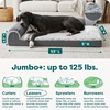 image:imageFurHaven Orthopedic Dog Bed for Large Dogs LShaped Chaise Mattress with Orthopedic Egg Crate amp Solid Orthopedic Foam Base for Joint Support Washable Cover Jumbo XL Faux Fur amp Suede Dark SageStone Gray