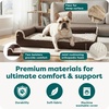 image:imageFurHaven Orthopedic Dog Bed for Large Dogs LShaped Chaise Mattress with Orthopedic Egg Crate amp Solid Orthopedic Foam Base for Joint Support Washable Cover Jumbo XL Faux Fur amp Suede Dark SageEspresso