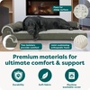 image:imageFurHaven Orthopedic Dog Bed for Large Dogs LShaped Chaise Mattress with Orthopedic Egg Crate amp Solid Orthopedic Foam Base for Joint Support Washable Cover Jumbo XL Faux Fur amp Suede Dark SageDark Sage