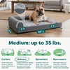 image:imageFurHaven Orthopedic Dog Bed for Large Dogs LShaped Chaise Mattress with Orthopedic Egg Crate amp Solid Orthopedic Foam Base for Joint Support Washable Cover Jumbo XL Faux Fur amp Suede Dark SageStone Gray