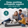 image:imageFurHaven Orthopedic Dog Bed for Large Dogs LShaped Chaise Mattress with Orthopedic Egg Crate amp Solid Orthopedic Foam Base for Joint Support Washable Cover Jumbo XL Faux Fur amp Suede Dark SageStone Gray